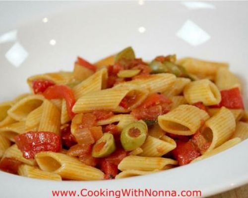 Penne Rigate with Fire Roasted Peppers